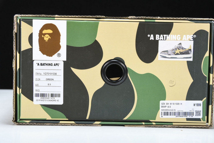 a bathing ape bape sta low copshoe bp-029