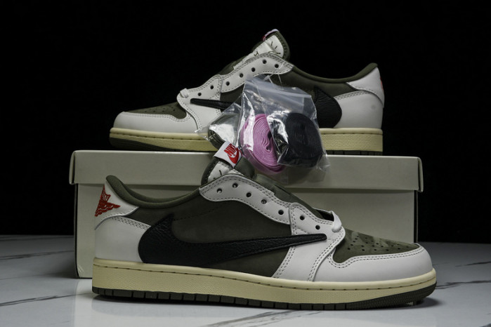 travis scott x air jordan 1 low og olive dm7866-200