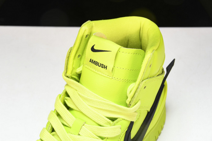 nike dunk high ambush flash lime cu7544-300