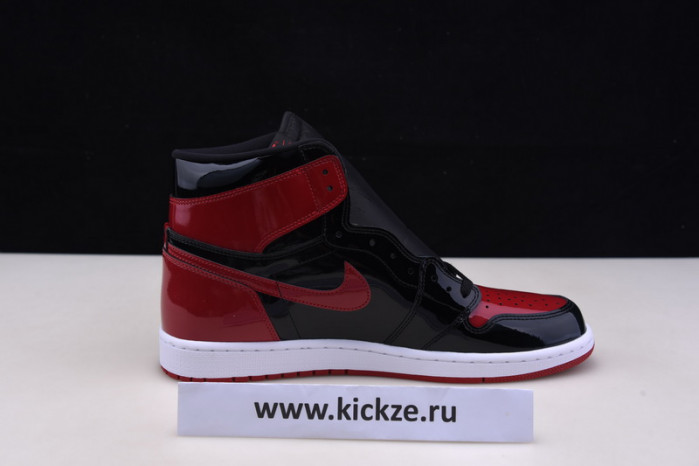 air jordan 1 bred patent leather 555088-063