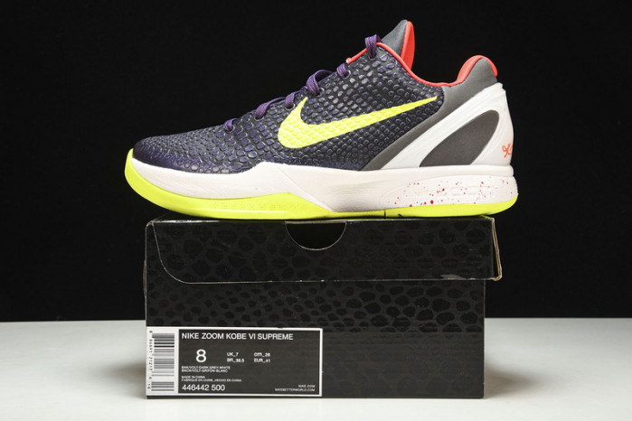 nike kobe 6 s*upre*me chaos - 446442-500