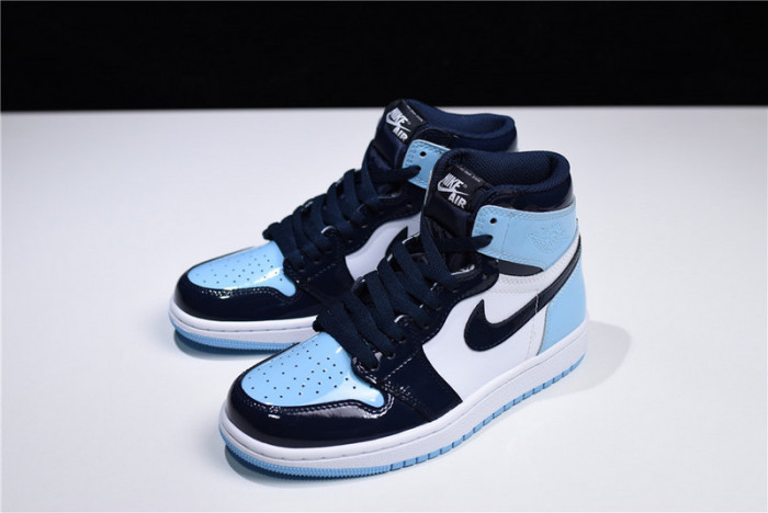 air jordan 1 unc blue chill patent leather cd0461-401