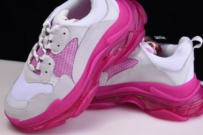 bl triple s trainers clear sole white pink 541624 w09oh 1012