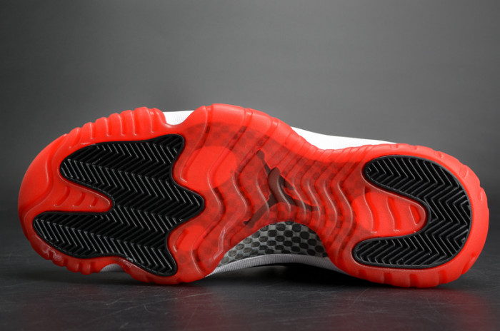 air jordan 11 retro lof "bred" black/ red mens 528895-012