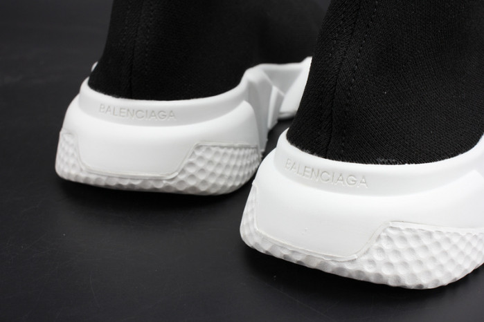 bl stretch mesh high top sneaker black white