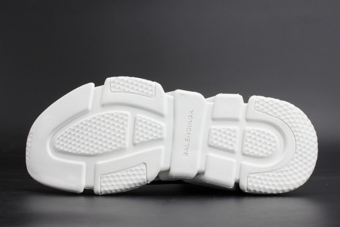 bl stretch mesh high top sneaker black white