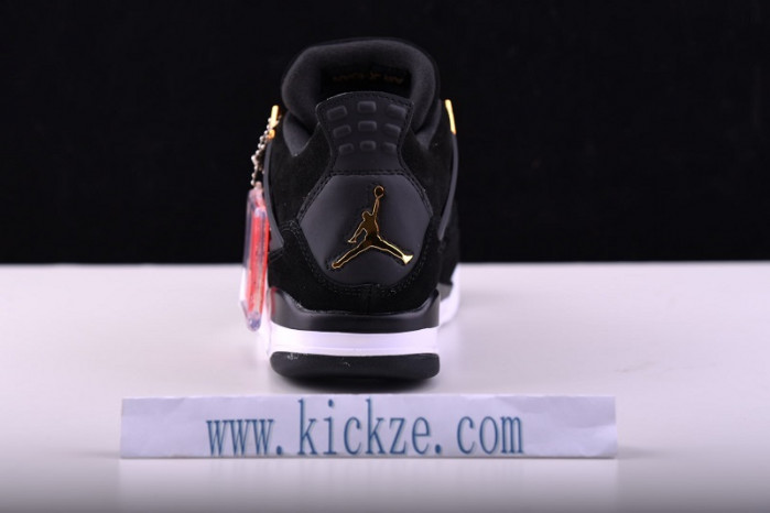 air jordan 4 “royalty” black/metallic gold-white mens 308497-032