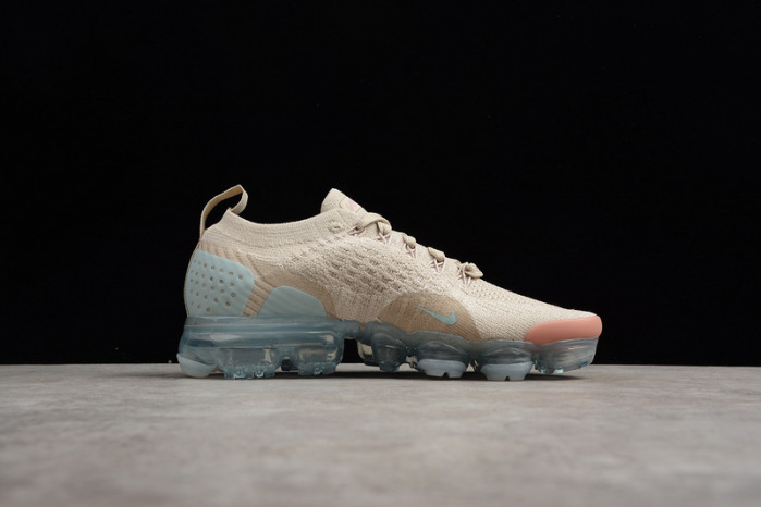 nike air vapormax flyknit 2.0 particle beige/smokey mauve womens 942843-203