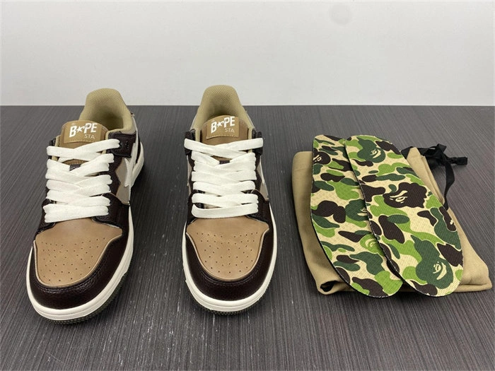 A Bathing Ape Bape SK8 Sta Brown Ivory Bold 5318