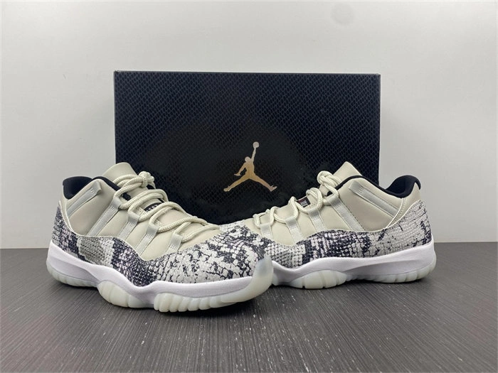 Practical Jordan 11 Retro Low Snake Light Bone CD6846- 4107