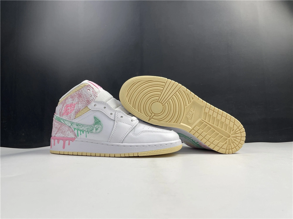 Jordan1 Mid Paint Drip DD1666- Youthful 3729