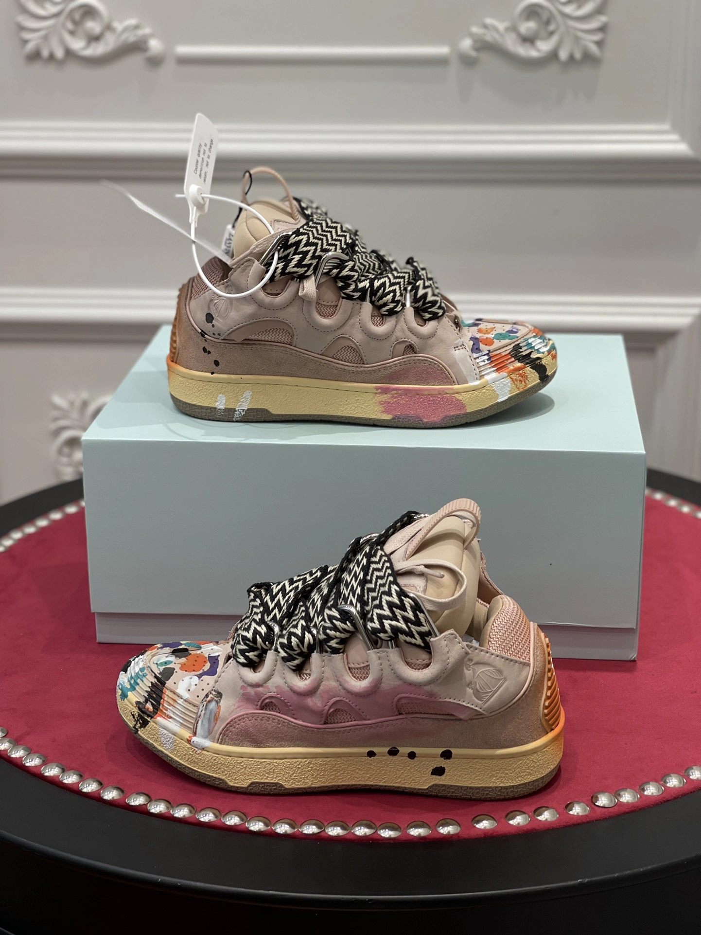 Lanvon Leather CurbGallery Dept. Pale Pink Multi FM-SKRK11-DRGD-P22B5S Lightweight 980