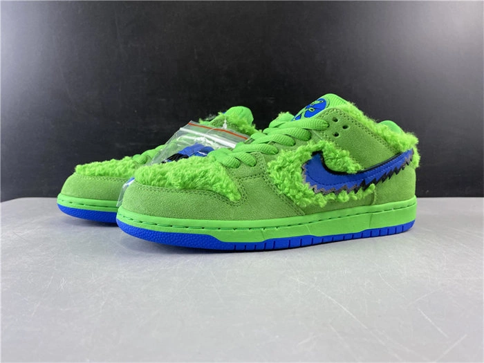 Breathable Nike SB Dunk Low Grateful Dead Bears Green CJ5378- 4899
